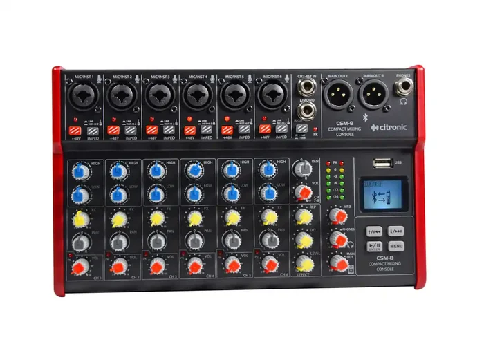 Citronic CSM-8 Compact Mixer With Bluetooth