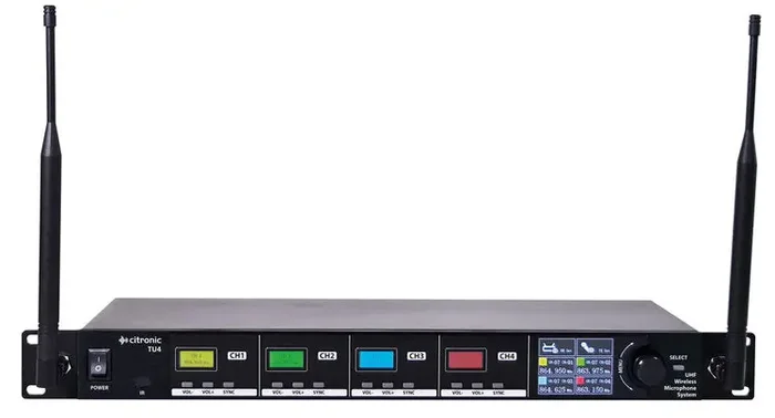 Citronic TU4-H Quad PLL Tuneable UHF Wireless Microphone System