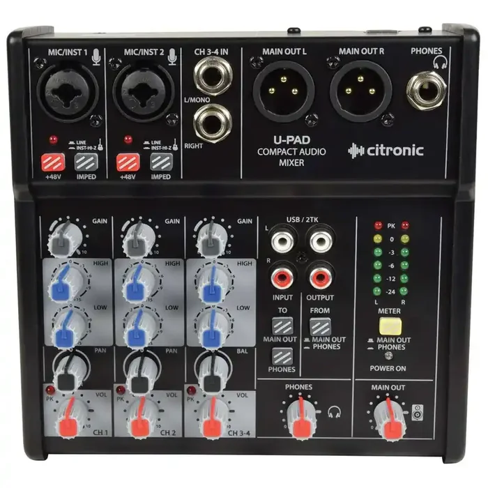 Citronic U-Pad – Compact Mixer with USB Interface (B-STOCK)