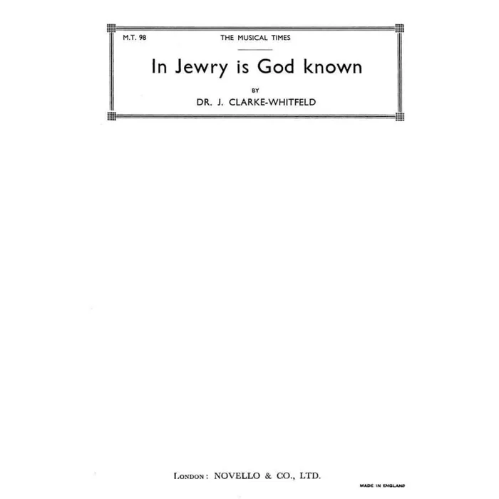 Clarke-whitfield, John – In Jewry Is God Known