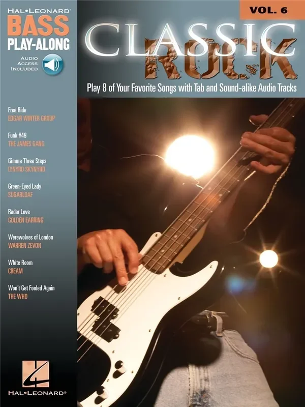 Classic Rock – Bass Guitar – Hal Loenard Play-Along