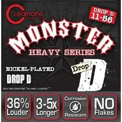 Cleartone, 9456 Monster Heavy Drop D 11-56 NPS Electric Strings