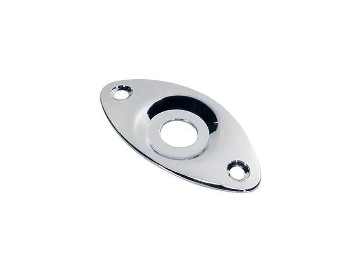 Contoured Metal Jack Plate – Chrome With Recessed Hole