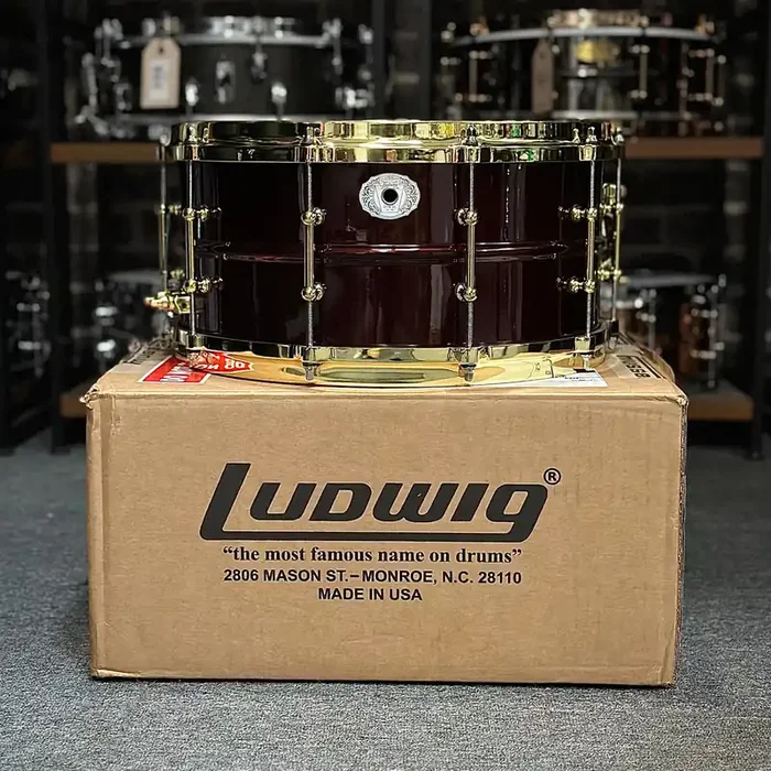 (Copy) Ludwig Black Beauty Ltd Edition Dragons Blood Gold Hardware 14 x 6.5″