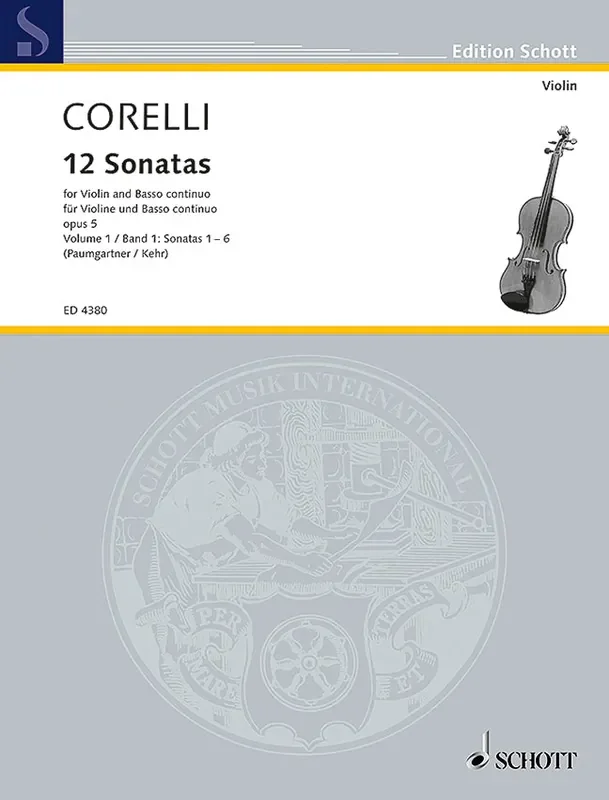 Corelli 12 Sonatas for Violin and Basso Continuo, Op. 5, Vol. 1