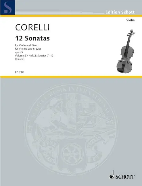 Corelli 12 Sonatas for Violin and Basso Continuo, Op. 5, Vol. 2