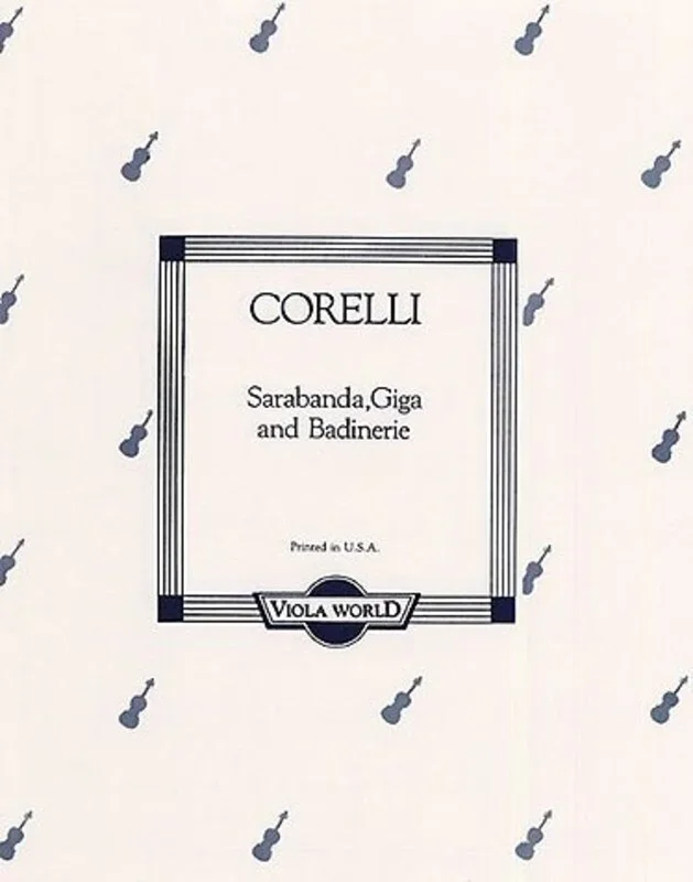 Corelli – Sarabande Giga and Badinerie Viola/Piano (Softcover Book)