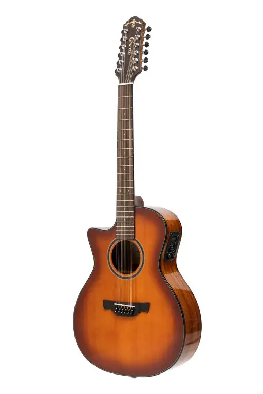 Crafter Able Series 630 Cutaway Orchestra 12-String Left-Handed w/ Solid Cedar Top – Sunburst
