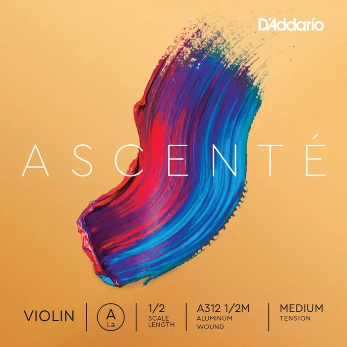 D’Addario Ascente Violin A String, 1/2 Scale, Medium Tension