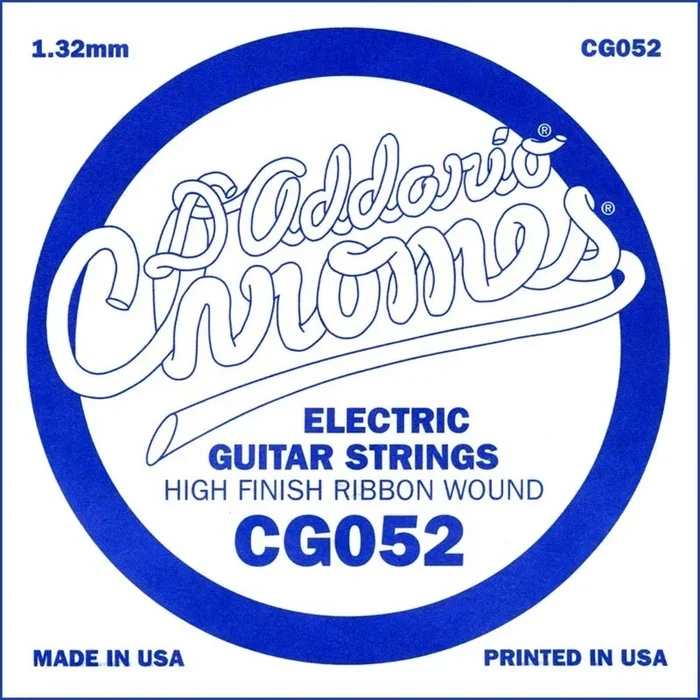 D’Addario CG052 Flat Wound Electric Guitar Single String, .052