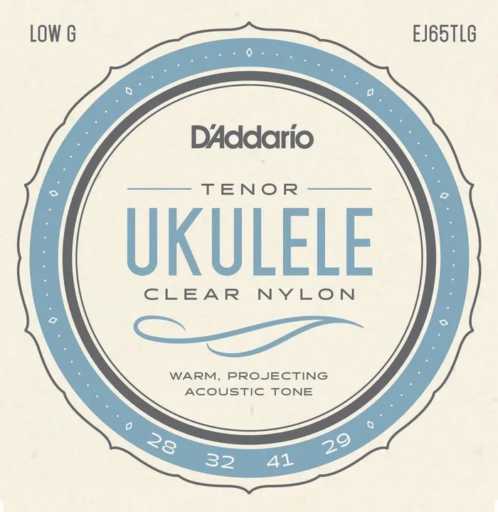 D’Addario EJ65TLG Pro-Arte Custom Extruded Nylon Ukulele Strings, Tenor Low G