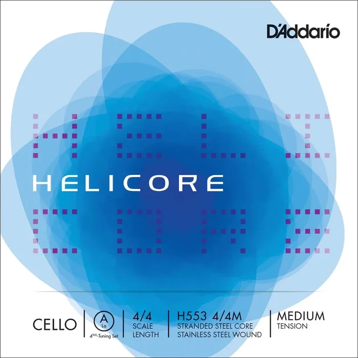 D’Addario Helicore Fourths-Tuning Cello A-String, 4/4 Scale, Medium Tension