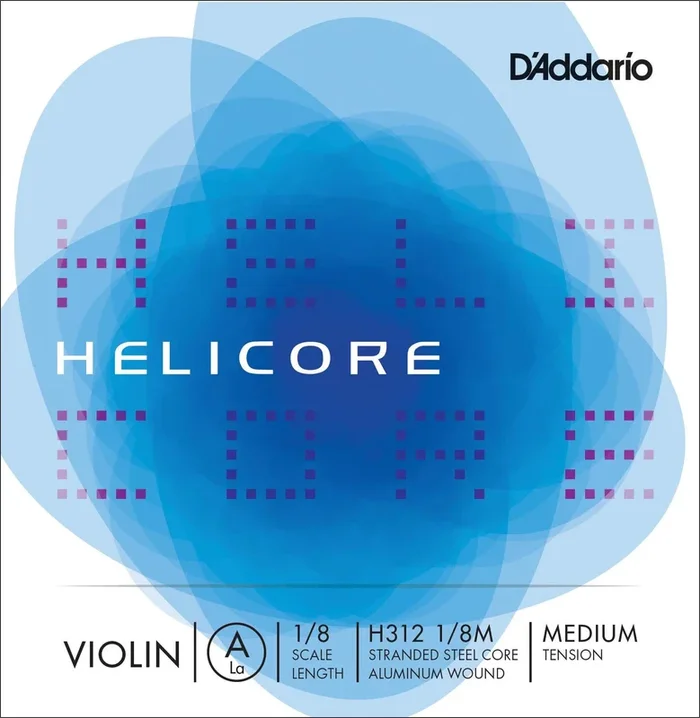 D’Addario Helicore Violin Single A String, 1/8 Scale, Medium Tension