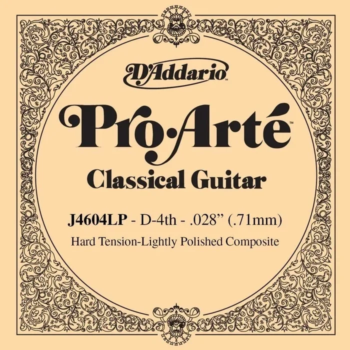 D’Addario J4604LP Pro-Arte Composite Classical Guitar Single String, Hard Tension, Fourth String