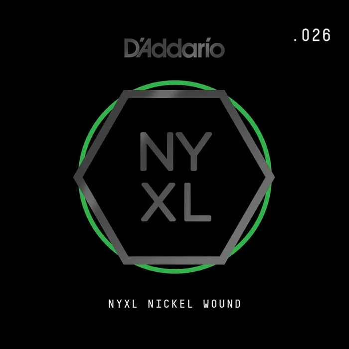 D’Addario NYXL Nickel Wound Electric Guitar Single String, .026