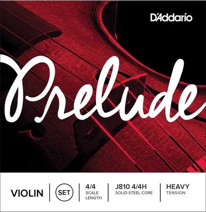 D’Addario Prelude Violin String Set, 4/4 Scale, Heavy Tension