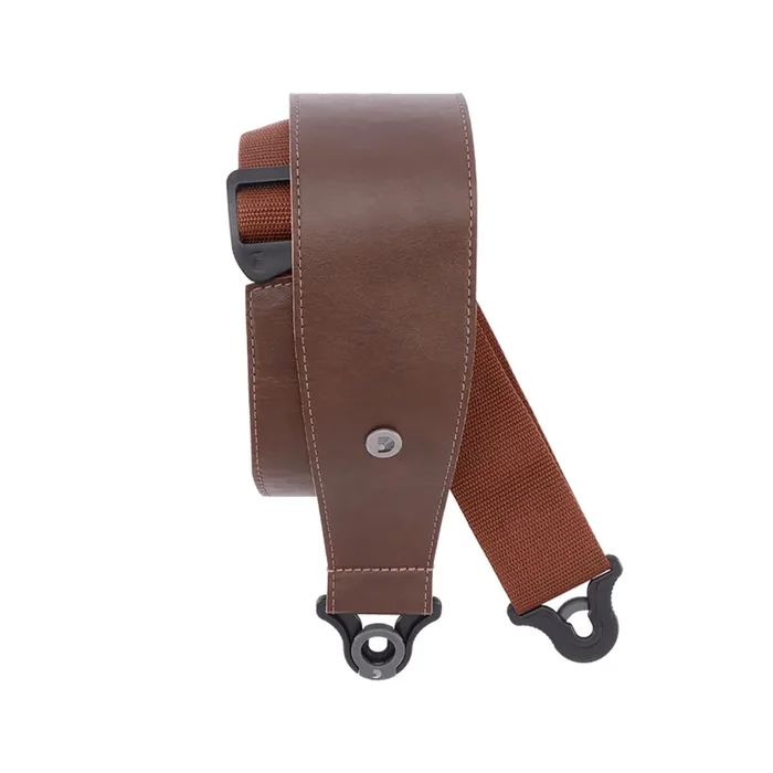 D‘Addario 30BAL02 3-Inch Comfort Leather Auto-Lock Guitar Strap, Brown