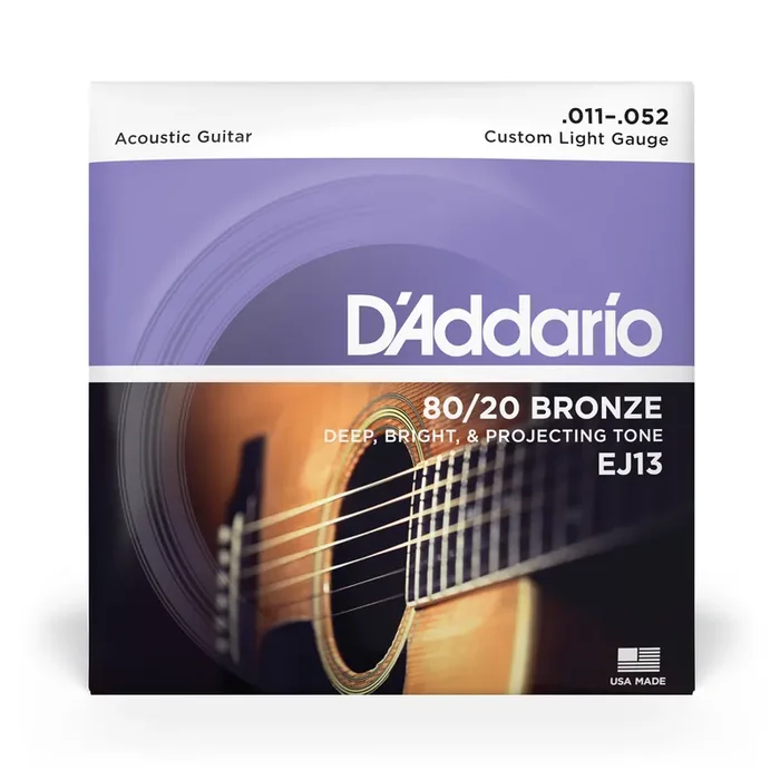 D‘Addario 80/20 Bronze 11-52 Acoustic Guitar Strings, Custom Light