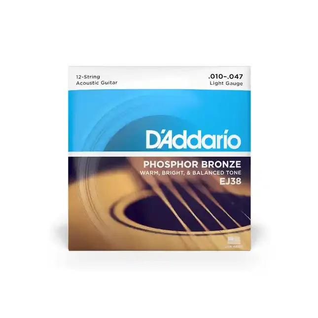 D‘Addario EJ38 10-47 12-String, Phosphor Bronze Acoustic Guitar Strings
