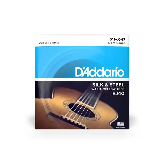 D‘Addario EJ40 11-47 Light, Silk & Steel Acoustic Guitar Strings