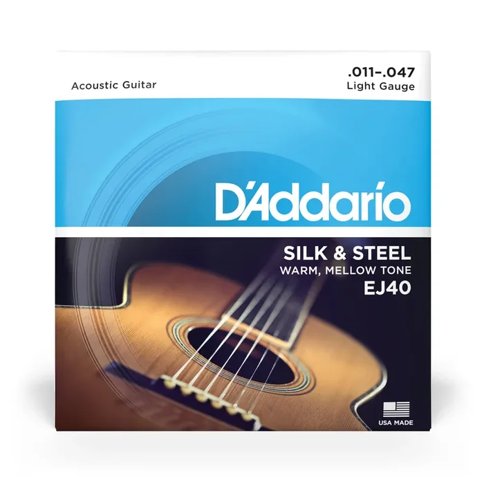 D‘Addario EJ40 Silk & Steel 11-47 Acoustic Guitar Strings