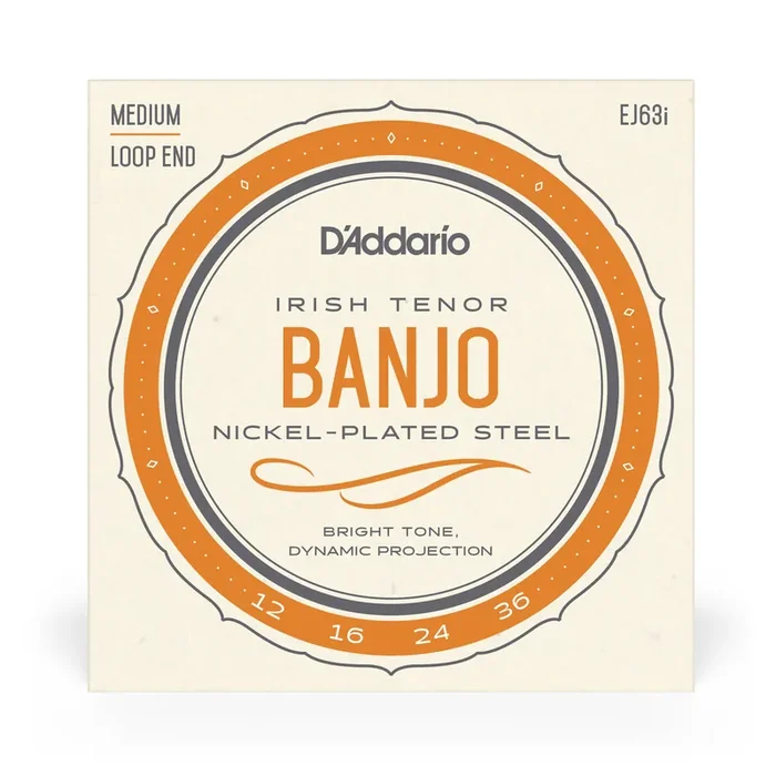 D‘Addario EJ63i Irish Tenor Banjo Strings, Nickel Wound, Loop End 12-36