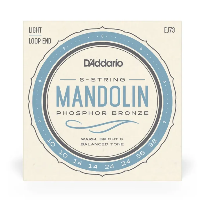 D‘Addario EJ73 Phosphor Bronze 10-38 Mandolin Strings, Loop End