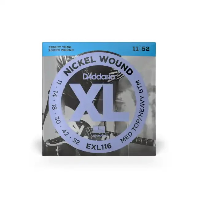 D‘Addario EXL116 11-52 Medium Top Heavy Bottom, Nickel Wound Electric Guitar Strings