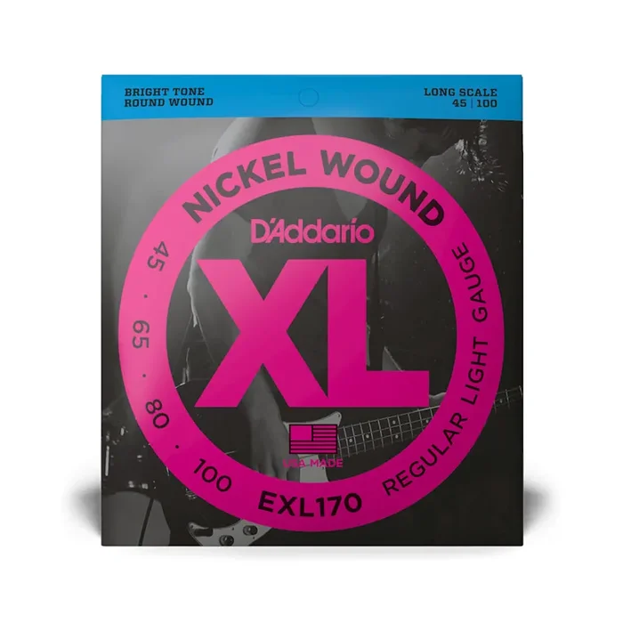 D‘Addario EXL170 Nickel Wound Bass Guitar Strings, Light, 45-100, Long Scale