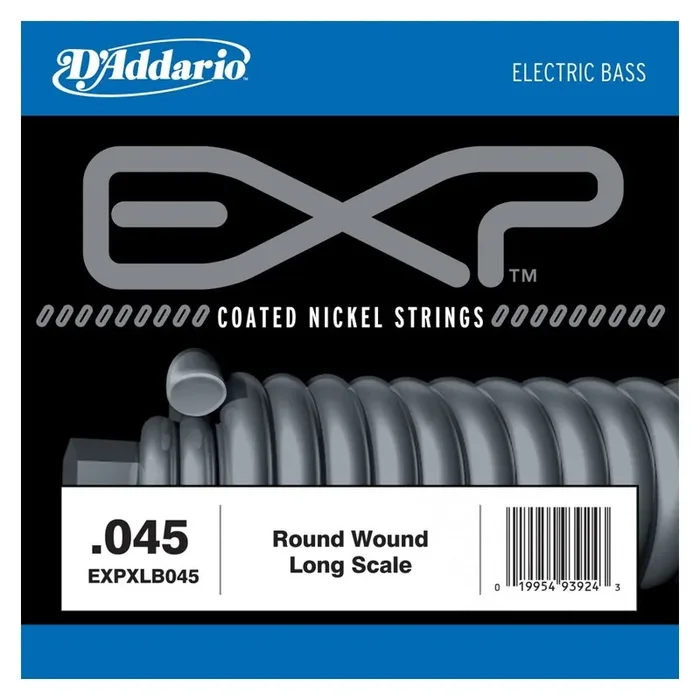 D‘Addario EXPXLB045 EXP Coated Nickel Wound Bass Guitar Single String .045 Long Scale