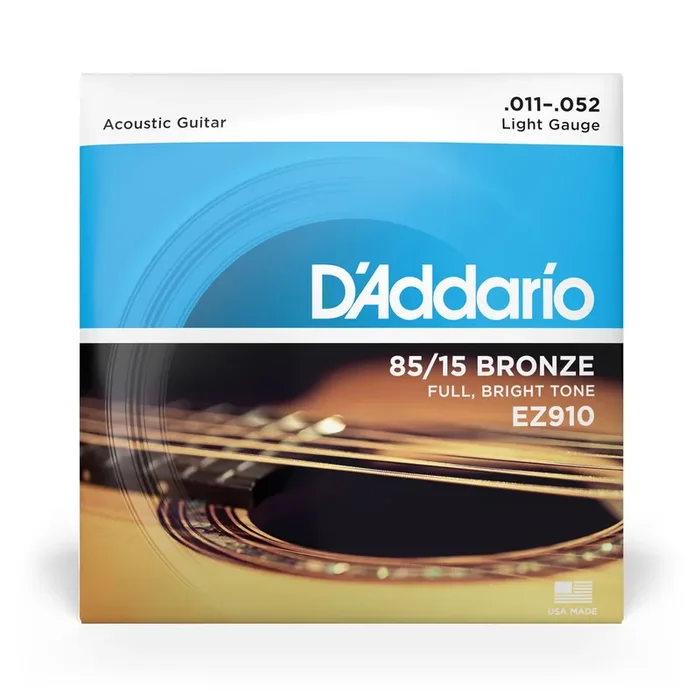 D‘Addario EZ910 85/15 Bronze 11-52 Acoustic Guitar Strings, Light