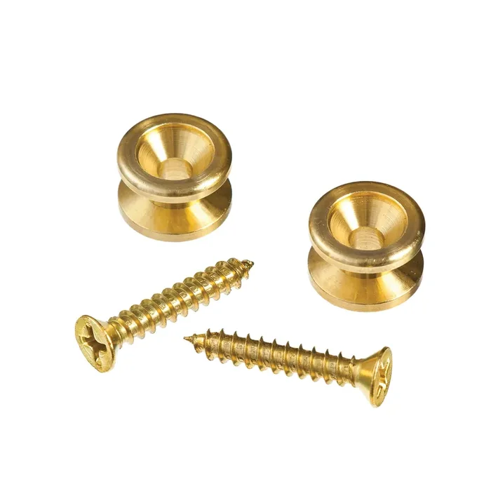 D‘Addario Guitar Strap Button End Pin 2-Pack, Brass