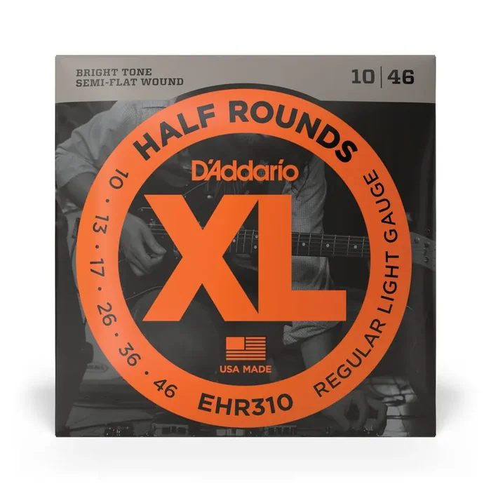 D‘Addario Half Rounds Stainless Steel 10-46 Electric Guitar Strings, Regular