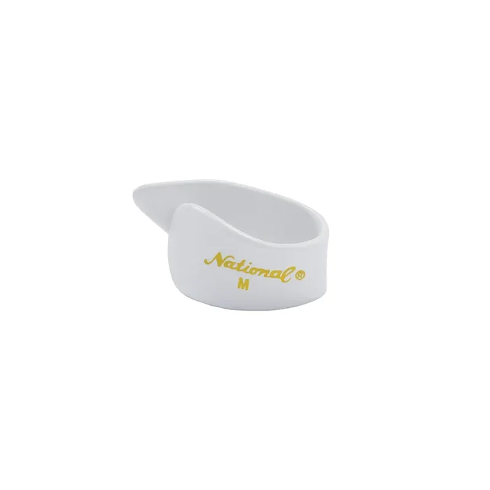 D‘Addario NATIONAL Celluloid Medium Thumb Picks, White, 4-Pack