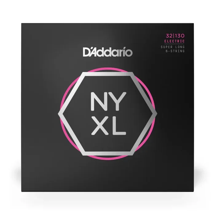 D‘Addario NYXL Nickel Wound 32-130 6-String Bass Guitar Strings, Super Long Scale [NYXL32130SL]