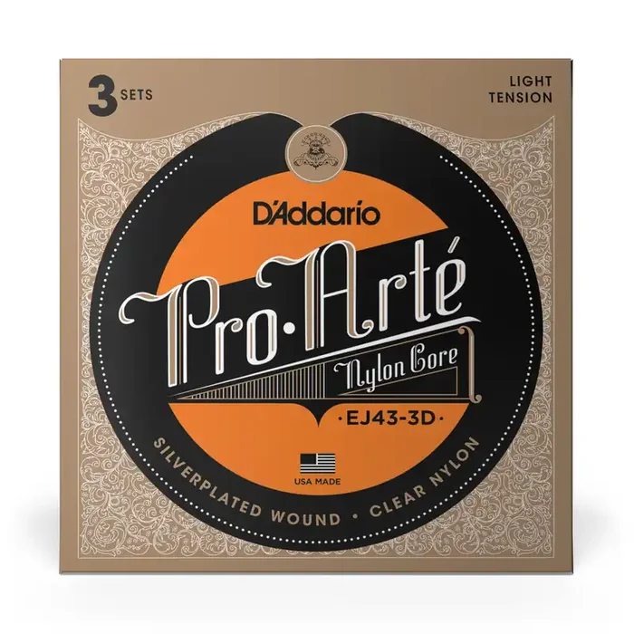 D‘Addario Pro-Arté EJ43 Low Tension Classical Guitar Strings, 3-Pack