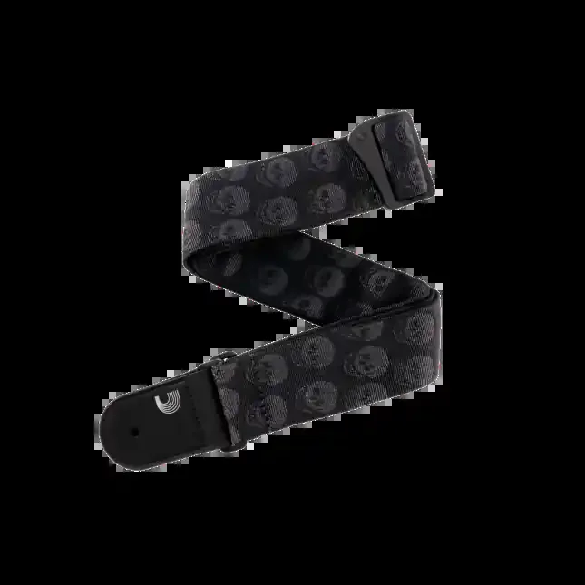 D‘Addario Woven Guitar Strap – Black Skulls