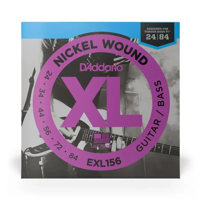 D‘Addario XL-Series Fender Bass VI Nickel 24-84 Bass Guitar Strings [EXL156]