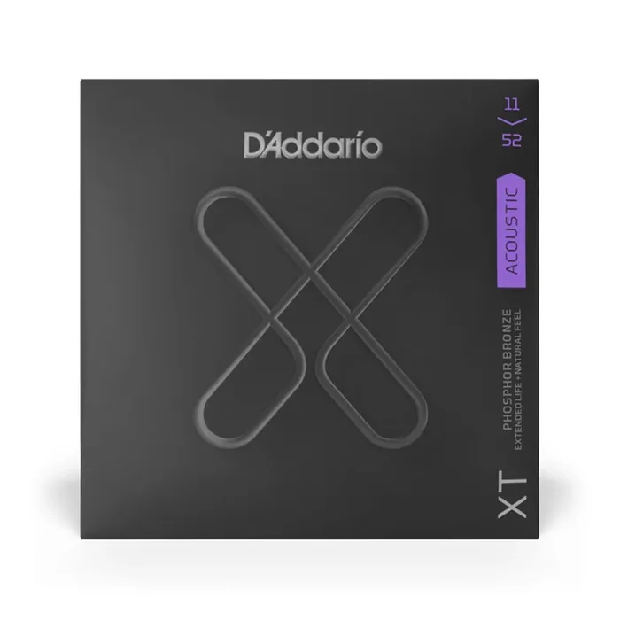 D‘Addario XTAPB1152 XT Phosphor Bronze Acoustic Guitar Strings, Custom Light, 11-52