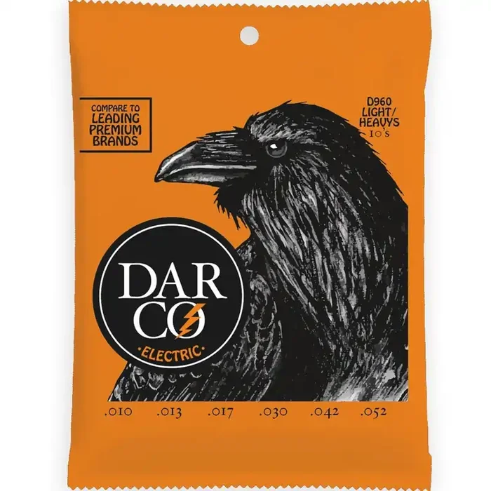Darco Nickel Wound 10-52 Electric Guitar Strings, Light Top Heavy Bottom
