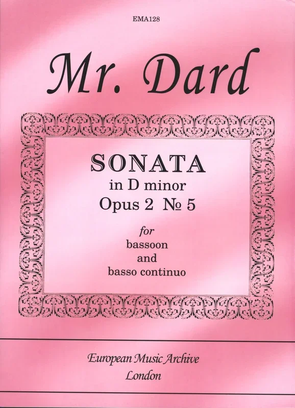 Dard: Bassoon Sonata in D Minor, Op. 2, No. 5