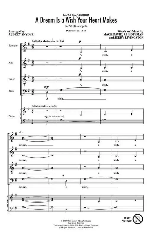 David, Mack – A Dream Is a Wish Your Heart Makes