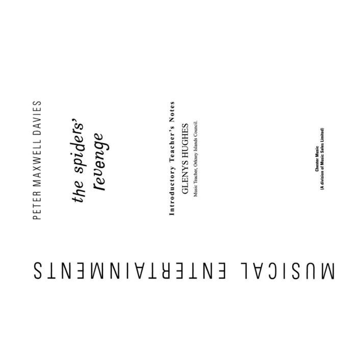 Davies, Peter Maxwell – The Spider’s Revenge Teacher’s Book