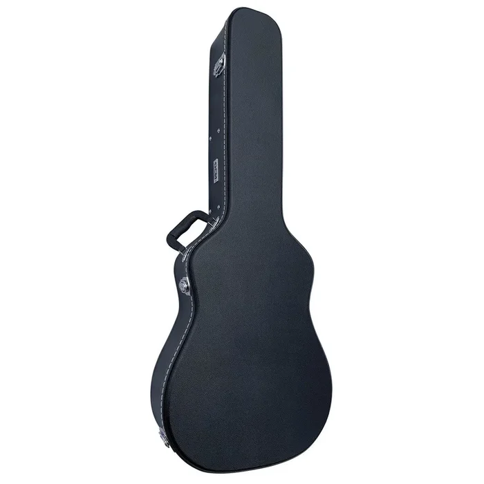 DCM WJC12/1 Dreadnought Guitar Case for 6 & 12 String Guitars, Wood, Black Lining