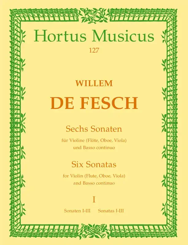 De Fesch 6 Sonatas for Violin and Basso Continuo, Vol. 1