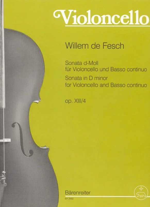 De Fesch: Sonata in D Op 13 No 4 for Cello & Basso Continuo