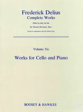 Delius : Complete Works For Cello And Piano (Boosey & Hawkes)