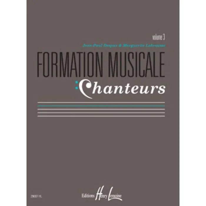 Despax & Labrousse – Formation musicale chanteurs Vol.3