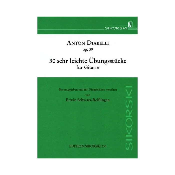 Diabelli, Anton – 30 sehr leichte Übungsstücke op. 39