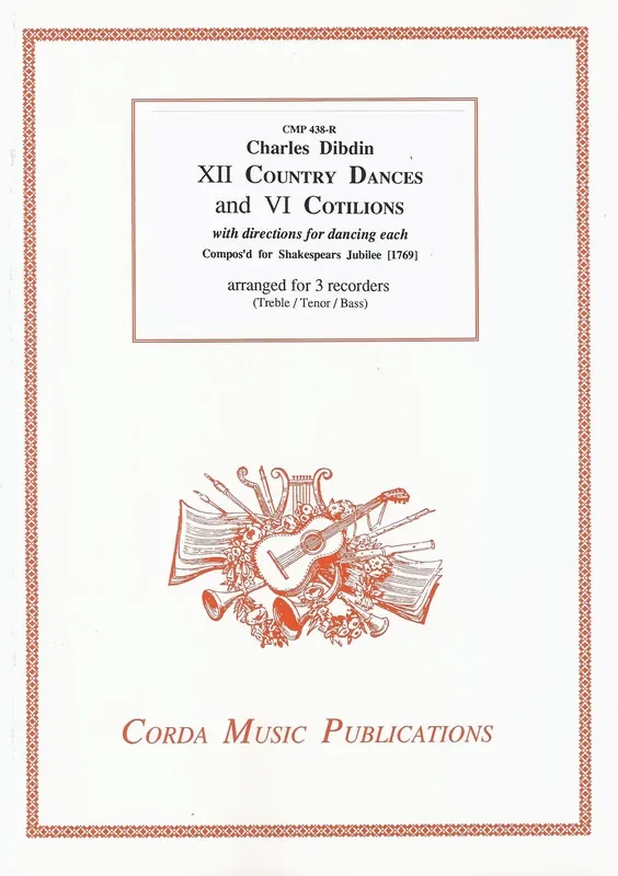 Dibdin XII Country Dances and VI Cotilions for 3 Recorders